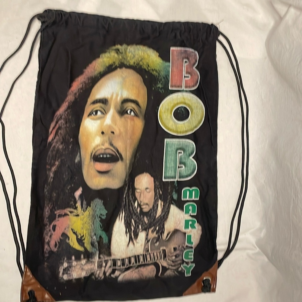 Bob Marley drawstring 100% cotton backpack